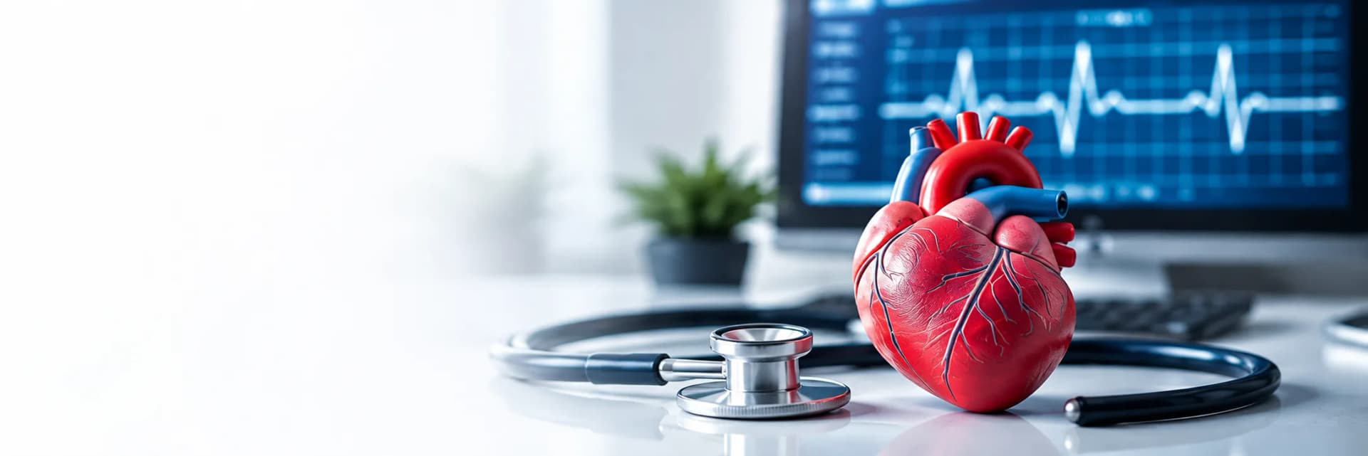 Cardiologist reviewing patient heart data
